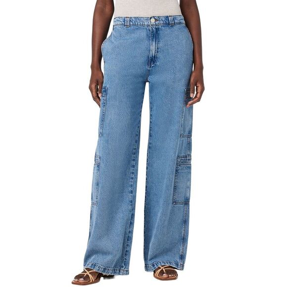 HUDSON Jeans Denim - Hudson Jeans Womens  Cargo Sandlot Wide Leg Jean, Blue